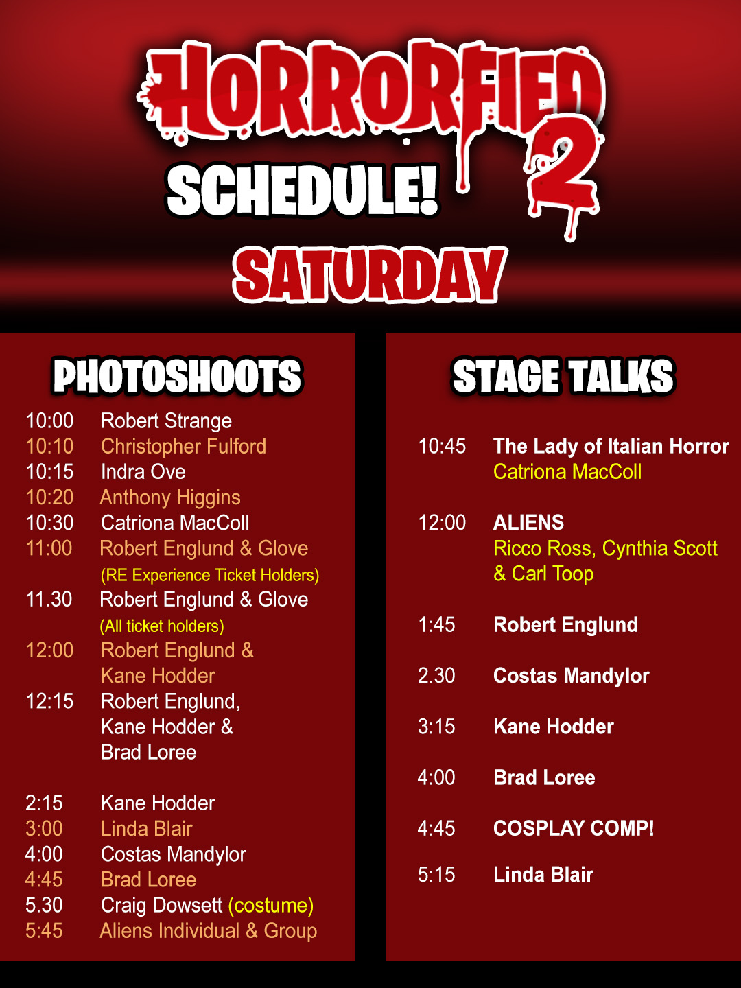 Horrorfied-Schedule-SAT-V2 Schedules